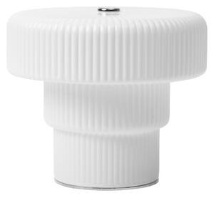 Lampă de masă ferm LIVING, Ripple, reglabil, Alb, Camera de zi, Sticlă, Modern