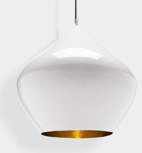 Lustră Pendul Tom Dixon, Beat, reglabil, Alb, Camera de zi, Alamă, Design
