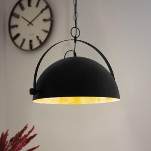 EGLO Lampă suspendată Covaleda din oțel, negru/auriu, reglabil, Negru, Camera de zi / sufragerie, Metal, Design industrial