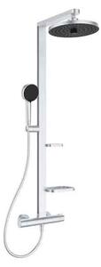 Coloană de duș Ideal Standard Ceratherm Alu+, termostatată, 2 jeturi, silver