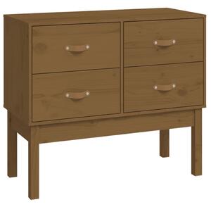 Dulap consolă, maro miere, 90x40x78 cm, lemn masiv de pin