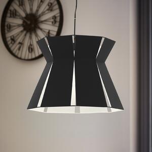EGLO Lampă suspendată Valecrosia, negru, Ø 42 cm, reglabil, Negru, Camera de zi / sufragerie, Metal, Modern