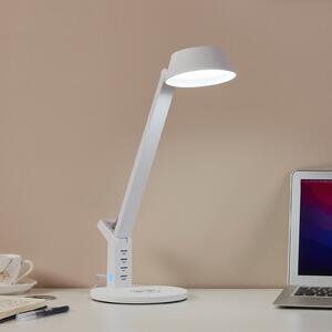 EGLO Lampă de masă LED Banderalo CCT dimabilă QI alb, reglabil, Alb, Studiu / Birou, Plastic, Modern