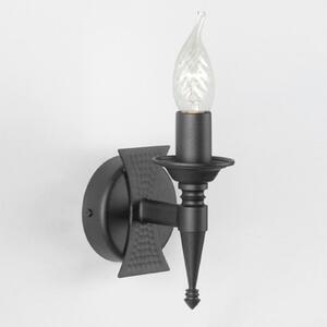 Elstead Aplică perete medievală SAXON 1 bec negru, reglabil, Negru, Camera de zi / sufragerie, Metal, Casă de țară / Rustic