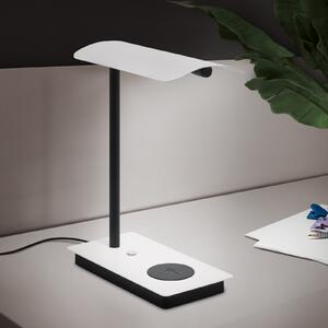 EGLO Lampă de masă LED Arenaza, dimabilă, QI, alb, reglabil, Alb, Studiu / Birou, Metal, Modern