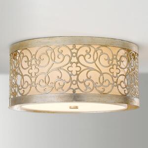 FEISS Plafonieră Arabesque cu abajur dublu, reglabil, Gri, Camera de zi / sufragerie, Metal