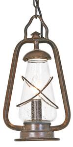 Elstead Lampă de exterior MINERS, bronz/transparent, IP43, înălțime 37 cm, Bronz / Alamă Veche, Metal, Modern