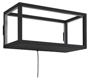 Lampă de perete Lindby, Birta, reglabil, Negru, Camera de zi, Metal, Modern