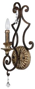 QUOIZEL Aplică de perete Marquette aspect antic, reglabil, Bronz / Alamă Veche, Camera de zi / sufragerie, Metal, Antichitate