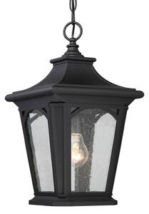QUOIZEL Lampă suspendată Bedford de exterior cu lanț, Bronz / Alamă Veche, Sticlă, Maritimă, Felinar