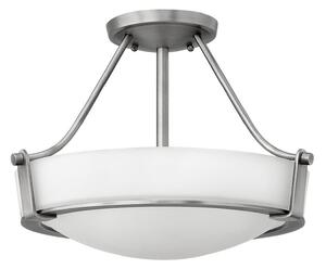 HINKLEY Plafonieră Hathaway distanțată, nichel Ø 41 cm, reglabil, Metalic, Camera de zi / sufragerie, Metal, Antichitate