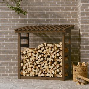 Rastel lemne de foc, maro miere, 108x64,5x110cm, lemn masiv pin