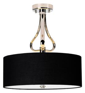 Elstead Plafonieră LED Falmouth negru/crom, Metalic, Camera de zi / sufragerie, Metal, Modern