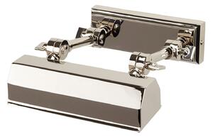 Elstead Aplică tablou Chawton, nichel lustruit, 18,2 cm, reglabil, Metalic, Camera de zi / sufragerie, Metal, Antichitate