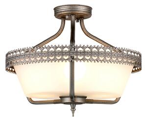 Elstead Plafonieră distanțată de tavan Crown, reglabil, Metalic, Camera de zi / sufragerie, Metal, Antichitate, Suspensie cu flacără unică