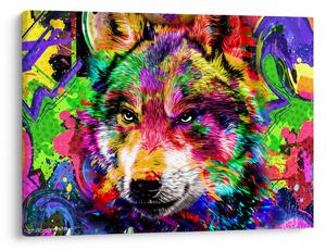 Tablou - Lupul cu graffiti (70x50 cm)