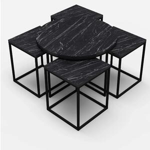 Set masuta de cafea,Clarita, seria 440,negru marmurat,25070