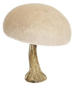 Decorațiuni Velvet Mushroom 12 cm beige