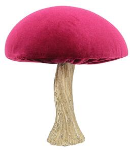 Decorațiuni Velvet Mushroom 17 cm ruby