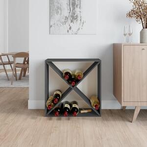 Dulap de vinuri, gri, 62x25x62 cm, lemn masiv de pin