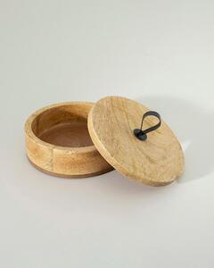Recipient din lemn cu capac Cubero 19x12 cm