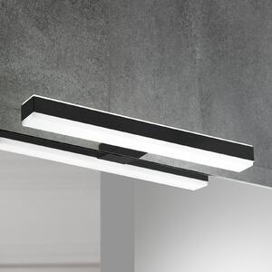 Ebir Lampă LED oglindă Veronica, lățime 30 cm, negru, Negru, Baie, Plastic