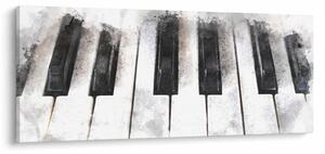 Tablou - Pian, acuarelă (120x50 cm)