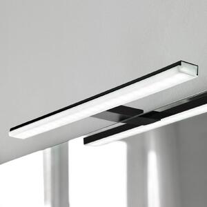 Ebir Pandora LED oglindă cu lumină, negru mat, 30,8 cm, Negru, Baie, Plastic, Modern