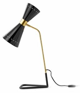 Lampă de masă Stilnovo, Megafono, Negru, Camera de zi, Metal, Design