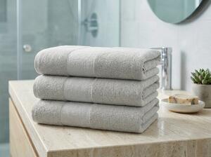 Prosop baie CARRARA 70x140 cm gri deschis, 100% bumbac