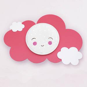 Elobra Aplică de perete cu LED pentru nori Starlight Smile, roz, Roz / Rosé, Camera copiilor, Lemn