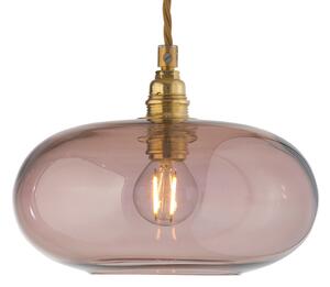 EBB & FLOW Horizon lampă pendul maro-rosé Ø 21 cm, reglabil, Maro / Rugină, Camera de zi / sufragerie, Sticlă, Scandinavă