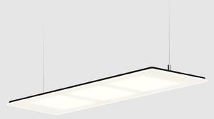 OMLED One s3 - lampă pendul OLED plată, negru, reglabil, Negru, Camera de zi / sufragerie, Sticlă, Modern