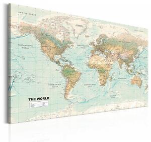 Tablou - World Map: Beautiful World