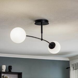 EMIBIG LIGHTING Plafonieră Pregos 2, 2 becuri, negru, reglabil, Negru, Hol, Metal, Modern