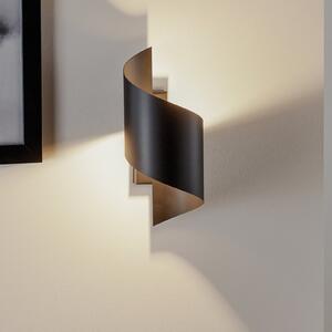 EMIBIG LIGHTING Aplică de perete Spiner negru, înălțime 30 cm, oțel, reglabil, Negru, Camera de zi / sufragerie, Metal, Modern