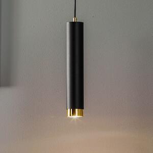 EMIBIG LIGHTING Lampă suspendată Kumo lungă negru/auriu 1 bec, reglabil, Negru, Camera de zi / sufragerie, Metal, Modern