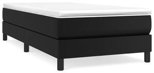 Cadru de pat box spring, negru, 100x200 cm, piele ecologică