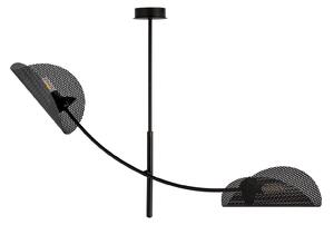 EMIBIG LIGHTING Plafonieră Gladio, negru, 2 becuri, reglabil, Negru, Camera de zi / sufragerie, Metal, Modern