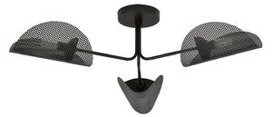 Euluna Plachetă plafonieră Gomez, negru, 3 becuri, reglabil, Negru, Camera de zi / sufragerie, Metal, Modern