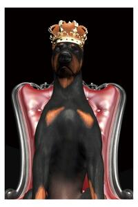 Pictura Câine în Coroană 120 x 80 cm, multicolor