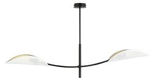 EMIBIG LIGHTING Plafonieră Lotus, negru/alb/auriu, 2 becuri, reglabil, Negru, Camera de zi / sufragerie, Metal, Modern