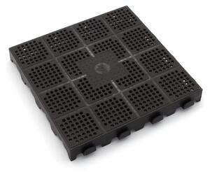 Placa de plastic perforata Linea Combi 40 x 40 x 4,8 cm, maro inchis