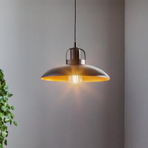Eko-Light Lampă suspendată Felix, negru/auriu antic, 1 bec, reglabil, Negru, Camera de zi / sufragerie, Metal, Vintage
