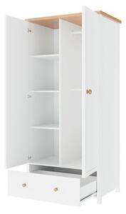 Dulap cu rafturi Keira KS (Alb + stejar nash). 1058476