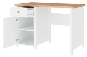 Masă de scris Keira KS (Alb + stejar nash). 1058475