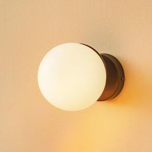 Eko-Light Aplică de perete Sfera 1 bec sticlă/negru, reglabil, Alb, Camera de zi / sufragerie, Sticlă, Modern, glob
