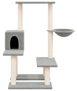 Ansamblu pisici, stâlpi din funie sisal, gri deschis, 94,5 cm