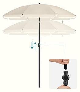 Umbrela de plaja, Songmics, Natural, 160x206 cm