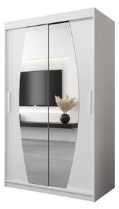 Dulap de haine 120 cm Eclipse (Alb mat + Alb mat). 1063385
